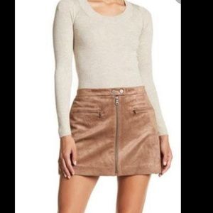 BCBG Kahli Suede brown skirt XXS